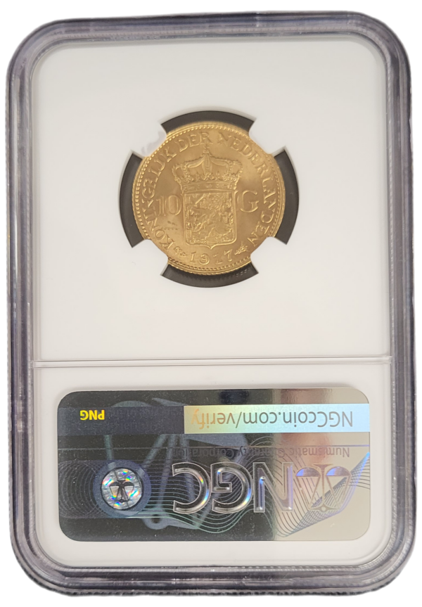 Gouden 10G 1917 NGC MS65 back