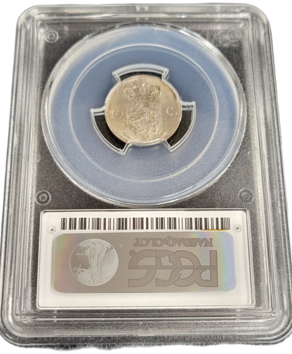 Koning Willlem I 10 cent 1827 Utrecht MS64 PCGS back