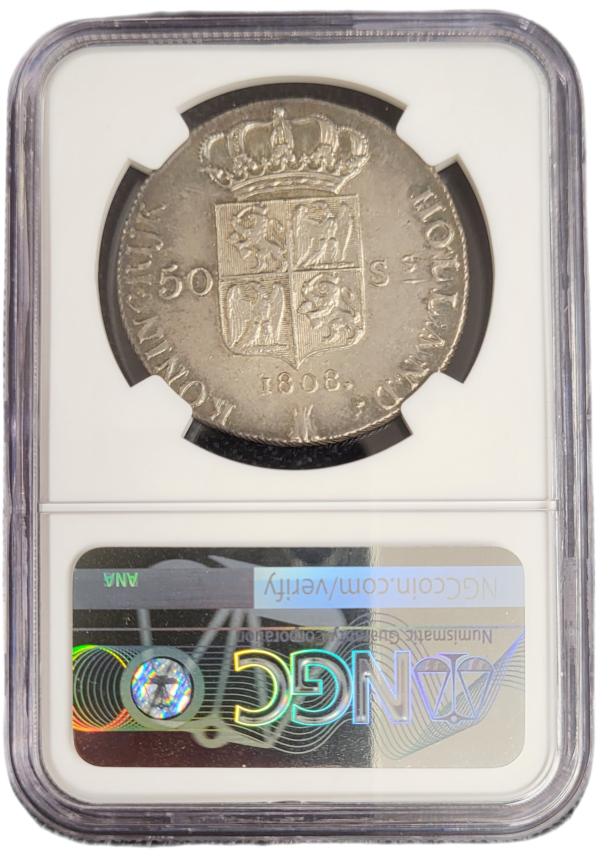 Koninkrijk Holland 50 stuiver 1808 Lodewijk Napoleon NGC back