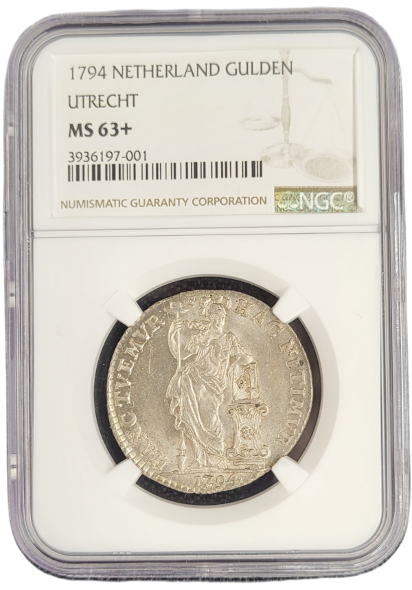 Provincie Utrecht 1 gulden 1794 generaliteits NGC front