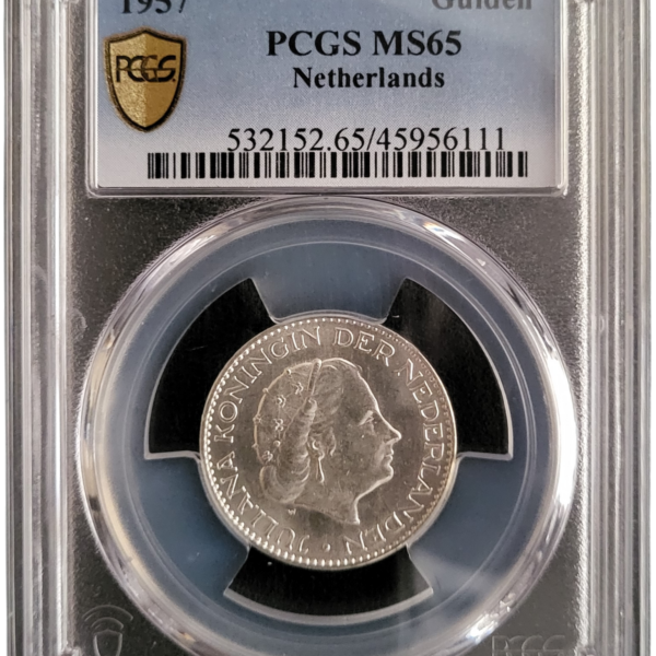 1 gulden 1957 MS65 PCGS blank