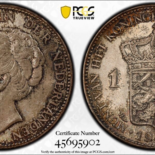 Koningin Wilhelmina 1 gulden 1939 MS64 PCGS