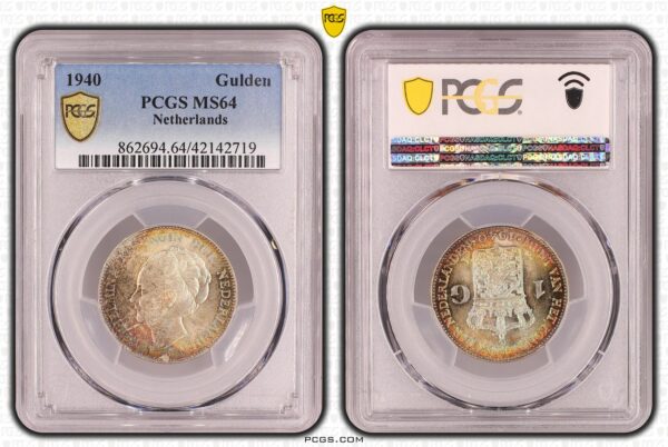 1 gulden 1940 MS64 PCGS