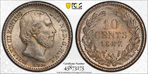 10 cent 1887 PCGS MS64