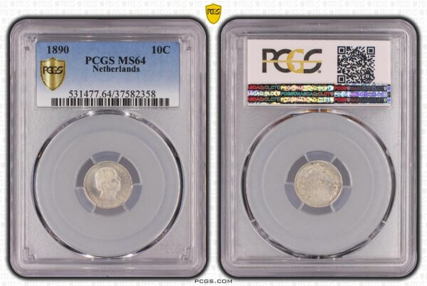 10 cent 1890 MS64 PCGS