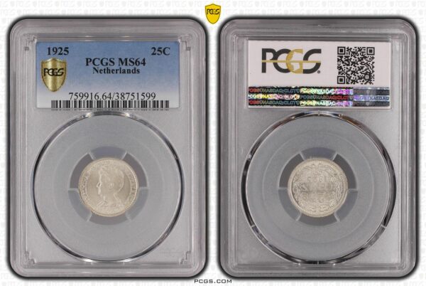 25 Cent 1925 MS64 PCGS