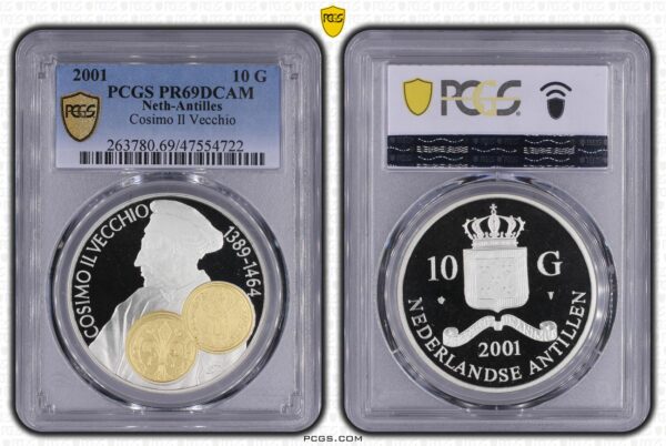Nederlandse Antillen 10 gulden 2001 Handelsmunten serie 24 stuks