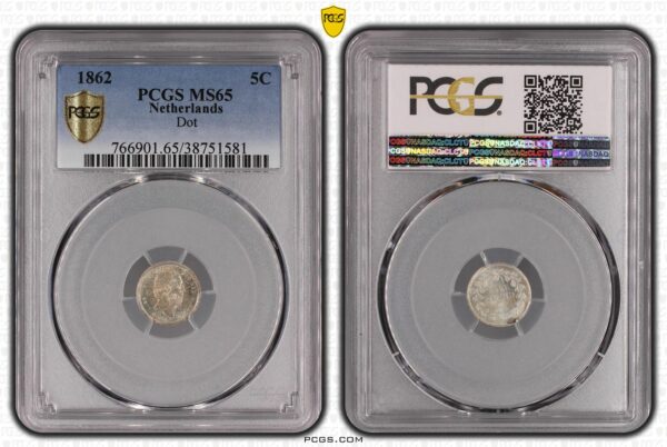5 cent 1862 PCGS MS65