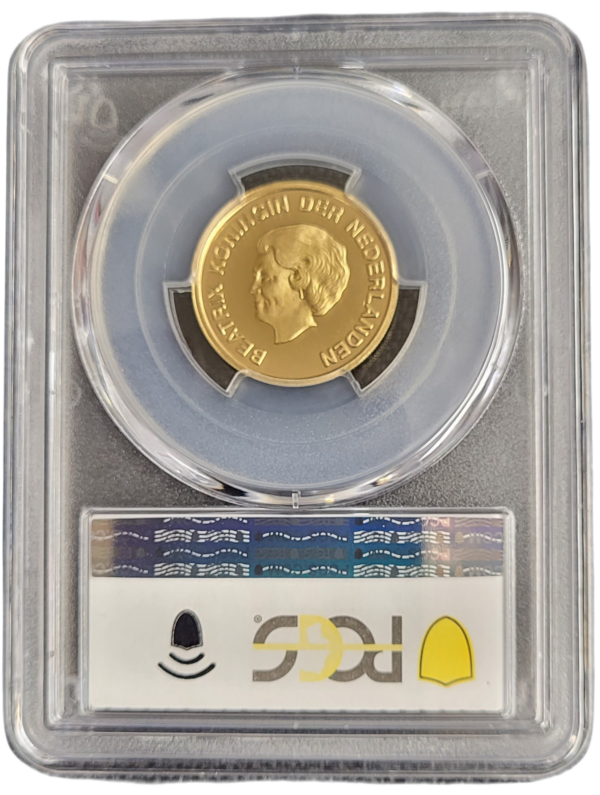 Aruba gouden 10 florin 2005 zilveren regeringsjubileum PR68 DCAM PCGS back