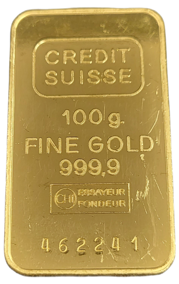 100 gram goudbaar credit suisse