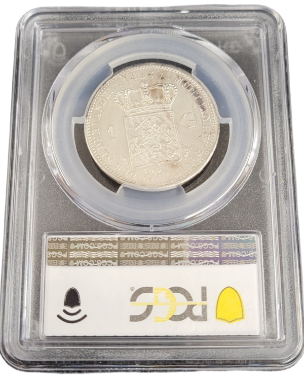 Koning Willem I 1 gulden 1837 MS62 PCGS back