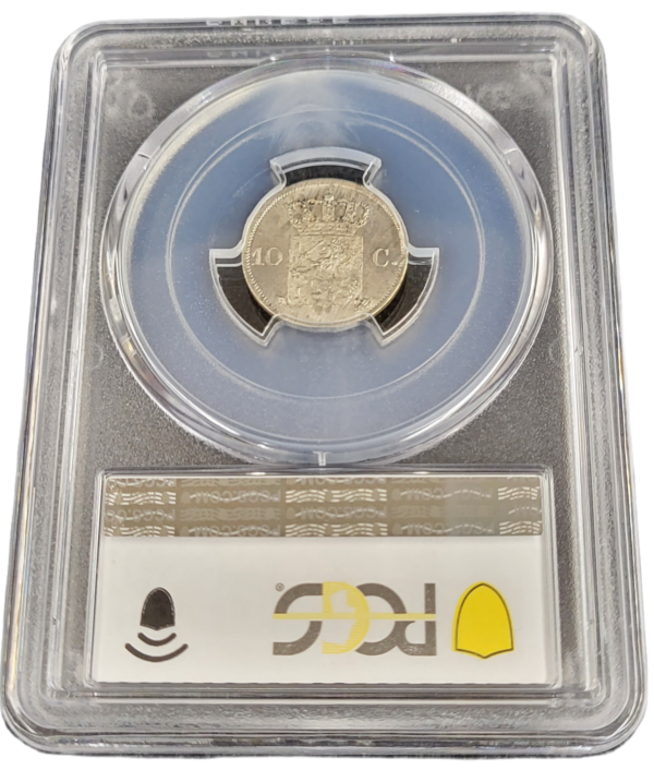 Koning Willlem I 10 cent 1827 Utrecht MS65 PCGS back