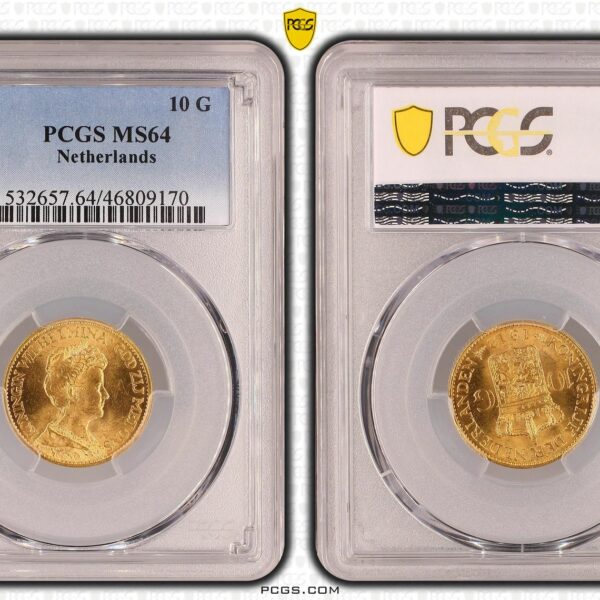 10 gulden 1912 MS64 PCGS