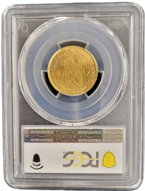 10 gulden 1917 MS65 back