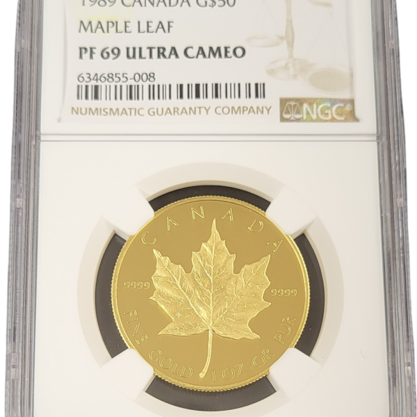 50 Dollar 1989 Maple Leaf PF69