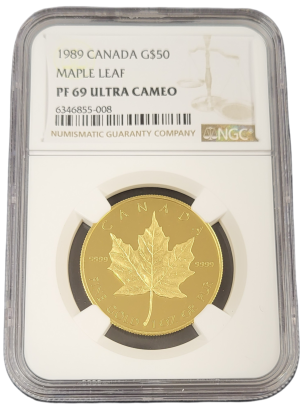 50 Dollar 1989 Maple Leaf PF69