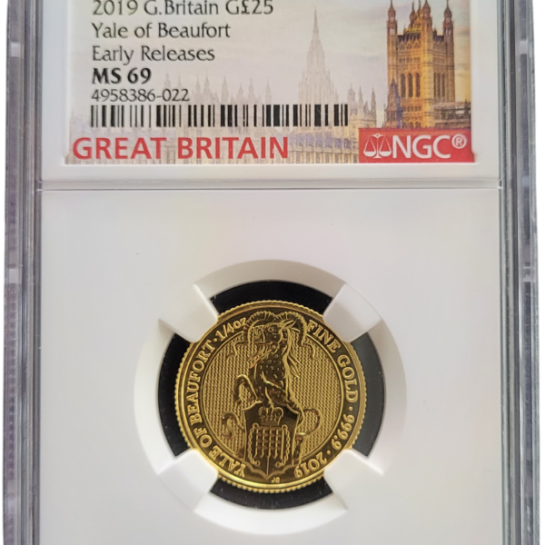 Gouden 1/4 oz 2019 Yale of Beaufort MS69