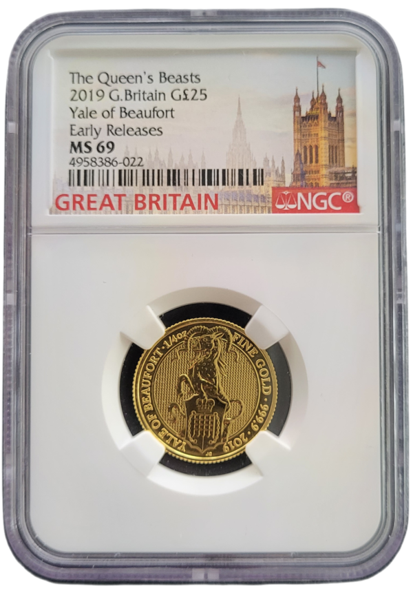 Gouden 1/4 oz 2019 Yale of Beaufort MS69