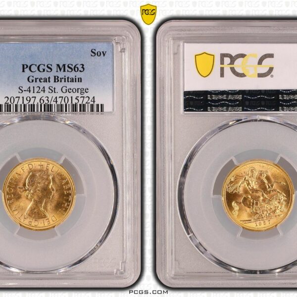 Gouden Sovereign 1957 MS63 PCGS