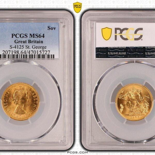 Gouden Sovereign 1958 MS64 PCGS