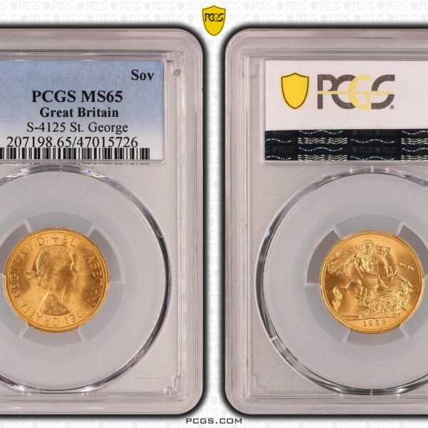 Gouden Sovereign 1958 MS65 PCGS