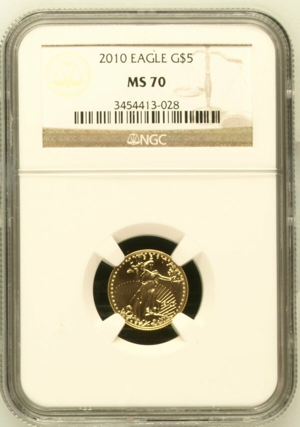 Gouden American Eagle 1/10 oz 2010 NGC MS70