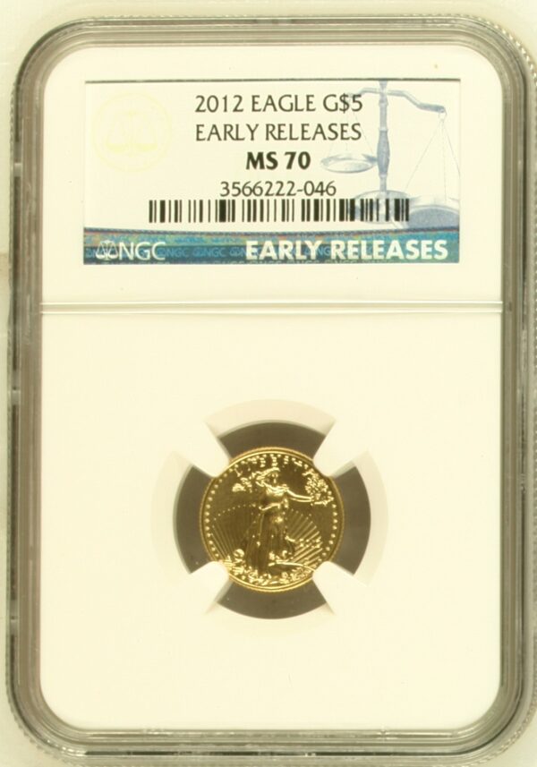 Gouden American Eagle 1/10 oz 2012 NGC MS70