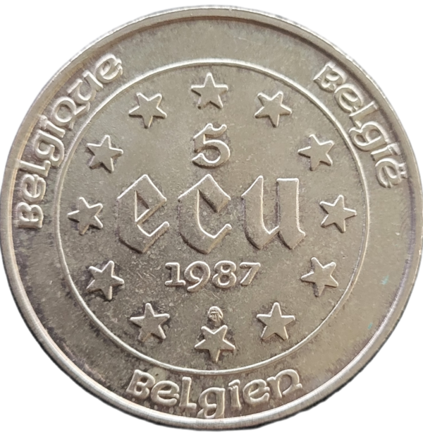 Zilveren 5 ecu 1987 Karel V