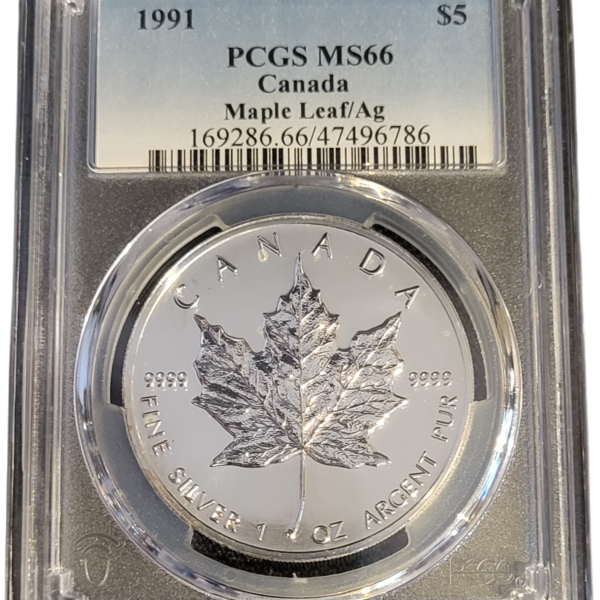 Maple Leaf 1991 PCGS MS66