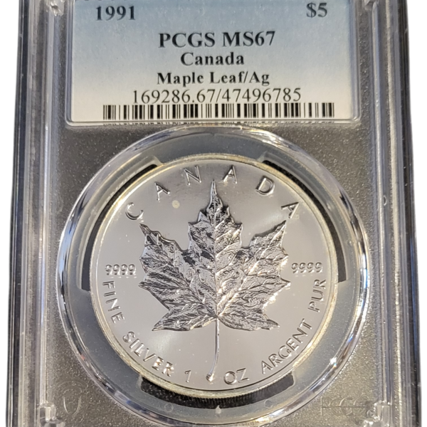 Maple Leaf 1991 PCGS MS67