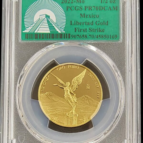 libertad 1/2 oz 2022 pcgs PR70