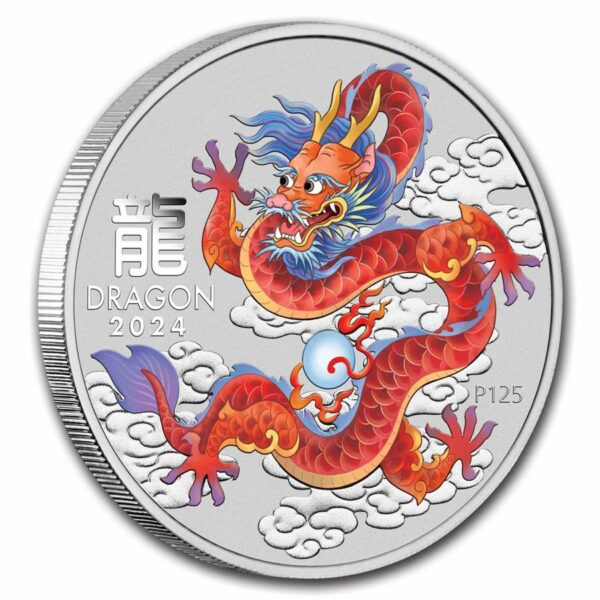 year of the dragon coincard back red