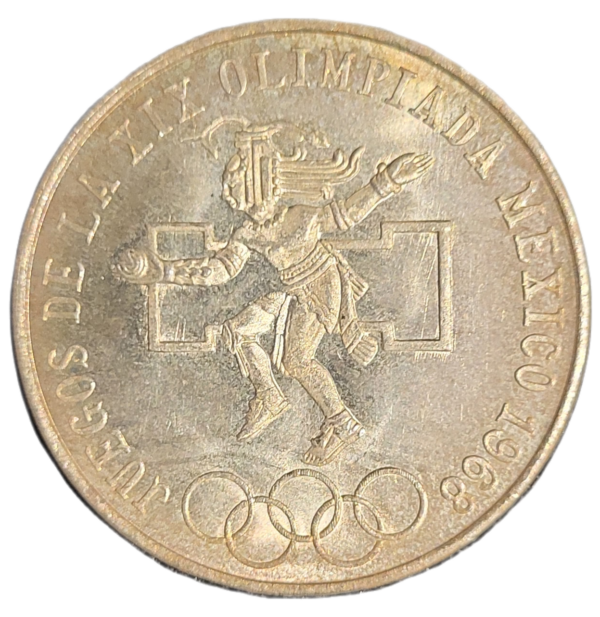 zilveren 25 Pesos 1968 Olympische Spelen back
