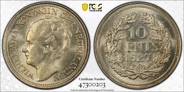 10 cent 1927 MS64 PCGS