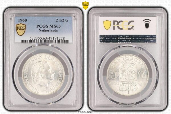 2 1/2 gulden 1960 MS63 PCGS