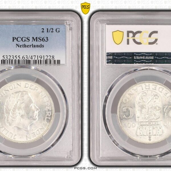 2 1/2 gulden 1960 MS63 PCGS