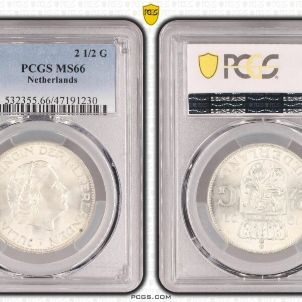 2 1/2 Gulden 1960 MS66 PCGS