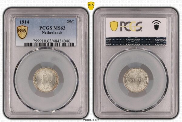 25 cent 1914 MS63 PCGS