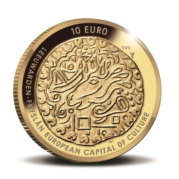 Gouden 10 euro 2018 Proof Leeuwarden culturele hoofdstad vz