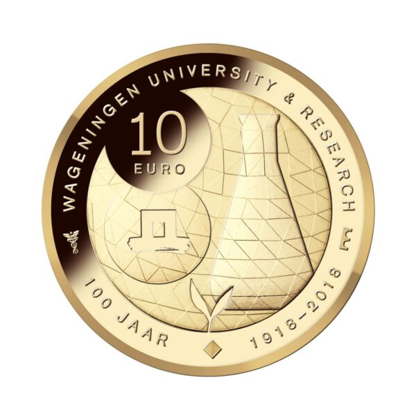 Gouden 10 euro 2018 Proof Wageningen Universiteit vz