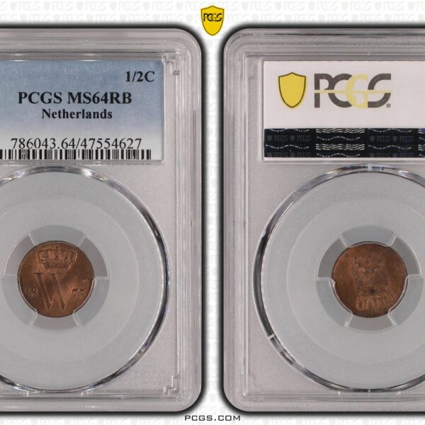 1/2 cent 1873 MS64 RB PCGS Top Pop