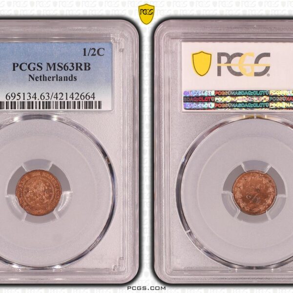 1/2 cent 1885 MS63 RB PCGS