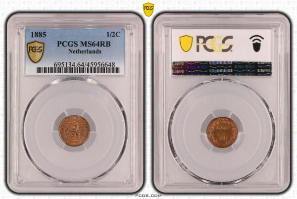 1/2 cent 1885 MS64 RB PCGS