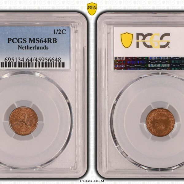 1/2 cent 1885 MS64 RB PCGS