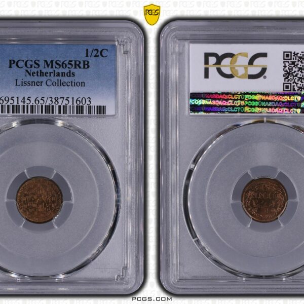 1/2 cent 1912 MS65 RB R.L. Lissner collection PCGS