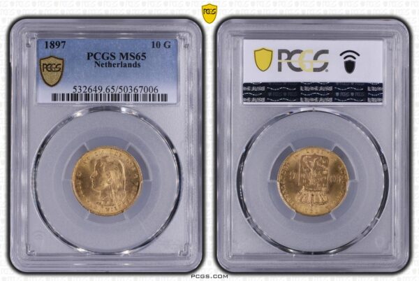 10 gulden 1897 MS65 Losse parels