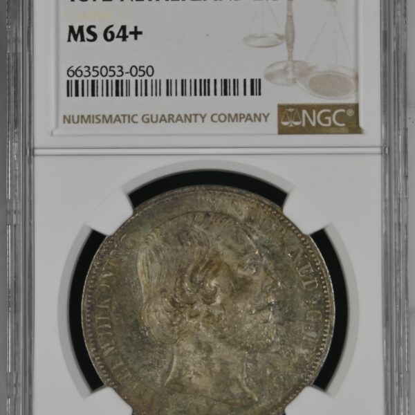 2 1/2 gulden 1872 NGC MS64+ gecertificeerd