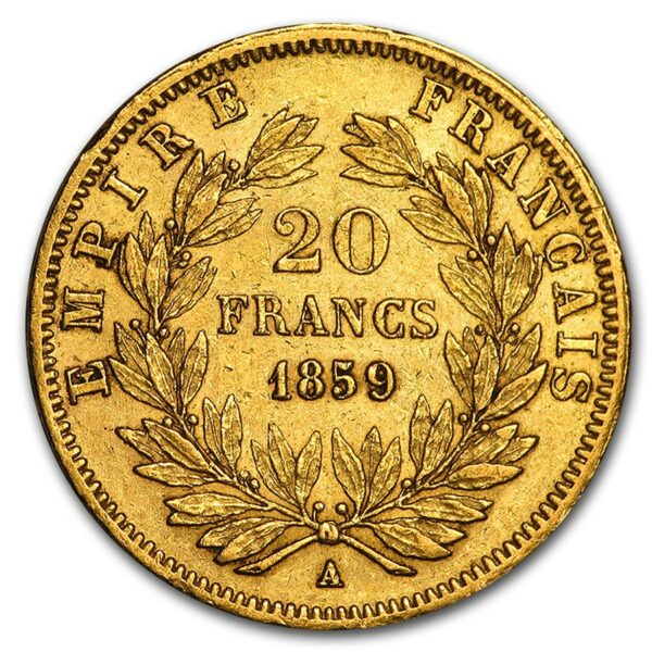 20 franc napoleon III back