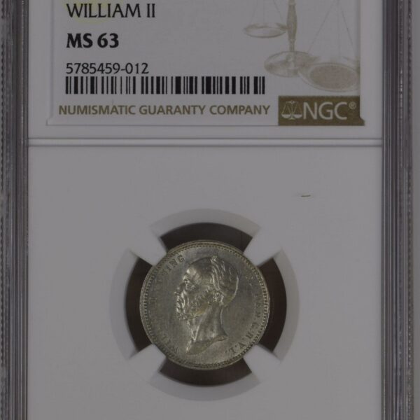 25 cent 1849 Willem II MS63 NGC