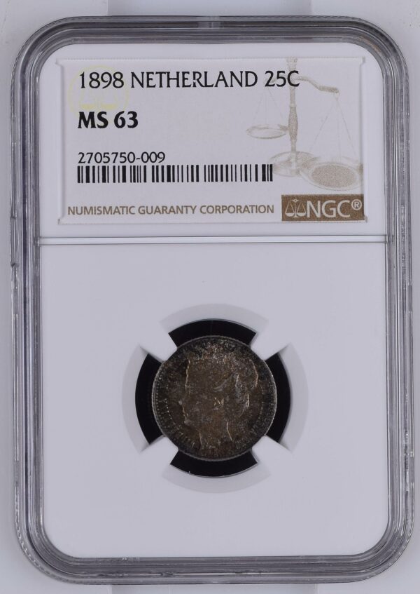 25 cent 1898 MS63 NGC